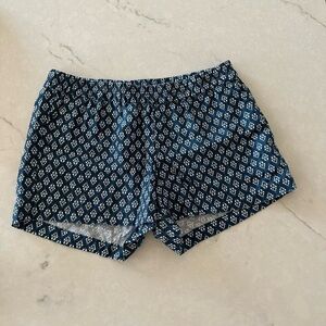 Kut from the Kloth Geometric Blue Women's Linen Shorts